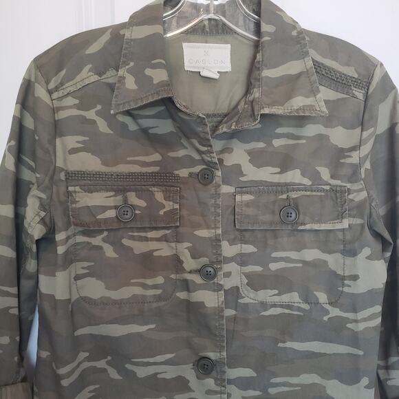 Caslon Nordstrom Camo Lightweight Utility Pocket Jacket Embroidered XS - Picture 2 of 11